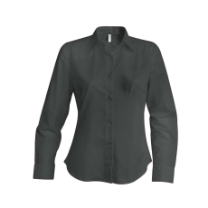 KARIBAN Női blúz Kariban KA538 Ladies' Long-Sleeved non-Iron Shirt -3XL, Zinc