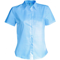 KARIBAN Női blúz Kariban KA540 Ladies' Short-Sleeved non-Iron Shirt -M, Bright Sky