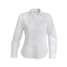 KARIBAN Női blúz Kariban KA542 Ladies&#039; Long-Sleeved Cotton poplin Shirt -M, White blúz