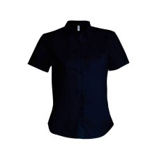 KARIBAN Női blúz Kariban KA544 Ladies&#039; Short-Sleeved Cotton poplin Shirt -L, Navy blúz