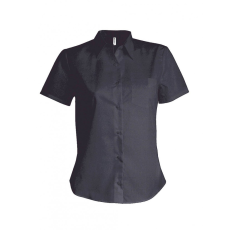 KARIBAN Női blúz Kariban KA544 Ladies' Short-Sleeved Cotton poplin Shirt -M, Zinc