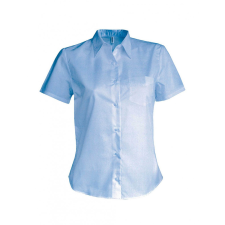 KARIBAN Női blúz Kariban KA544 Ladies&#039; Short-Sleeved Cotton poplin Shirt -XL, Bright Sky blúz
