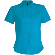 KARIBAN Női blúz Kariban KA548 Judith > Ladies' Short-Sleeved Shirt -3XL, Bright Turquoise