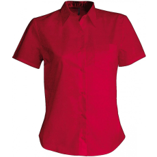 KARIBAN Női blúz Kariban KA548 Judith > Ladies' Short-Sleeved Shirt -S, Classic Red