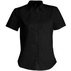 KARIBAN Női blúz Kariban KA548 Judith > Ladies' Short-Sleeved Shirt -XS, Black