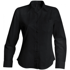 KARIBAN Női blúz Kariban KA549 Jessica > Ladies' Long-Sleeved Shirt -M, Black
