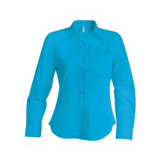 KARIBAN Női blúz Kariban KA549 Jessica &gt; Ladies&#039; Long-Sleeved Shirt -XL, Bright Turquoise blúz