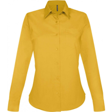 KARIBAN Női blúz Kariban KA549 Jessica > Ladies' Long-Sleeved Shirt -XS, Yellow