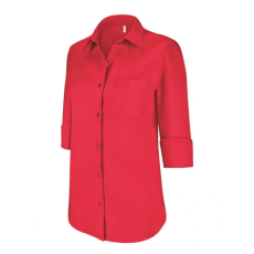 KARIBAN Női blúz Kariban KA558 Ladies' 3/4 Sleeved Shirt -M, Classic Red