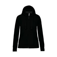 KARIBAN Női cipzáros kapucnis pulóver, Kariban KA464, Black-2XL női pulóver, kardigán