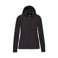 KARIBAN Női cipzáros kapucnis pulóver, Kariban KA464, Dark Grey-S női pulóver, kardigán