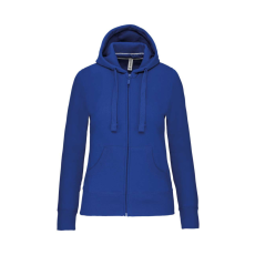 KARIBAN Női cipzáros kapucnis pulóver, Kariban KA464, Light Royal Blue-M