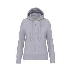 KARIBAN Női cipzáros kapucnis pulóver, Kariban KA464, Oxford Grey-2XL