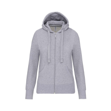 KARIBAN Női cipzáros kapucnis pulóver, Kariban KA464, Oxford Grey-M női pulóver, kardigán