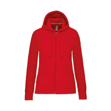 KARIBAN Női cipzáros kapucnis pulóver, Kariban KA464, Red-XL női pulóver, kardigán