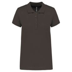 KARIBAN Női galléros piké póló, rövid ujjú, Kariban KA255, Dark Grey-2XL