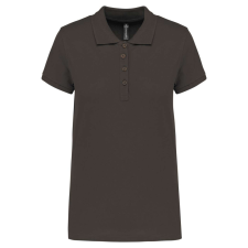 KARIBAN Női galléros piké póló, rövid ujjú, Kariban KA255, Dark Grey-M női póló
