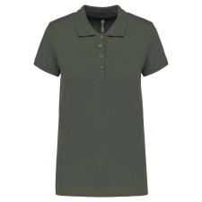 KARIBAN Női galléros piké póló, rövid ujjú, Kariban KA255, Dark Khaki-2XL női póló