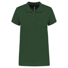 KARIBAN Női galléros piké póló, rövid ujjú, Kariban KA255, Forest Green-3XL női póló