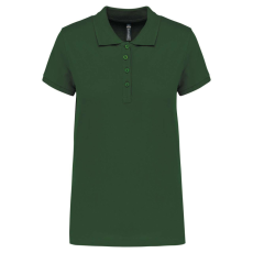 KARIBAN Női galléros piké póló, rövid ujjú, Kariban KA255, Forest Green-XS