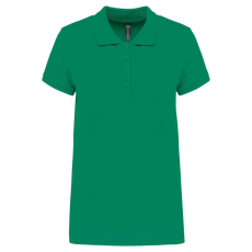 KARIBAN Női galléros piké póló, rövid ujjú, Kariban KA255, Kelly Green-XS