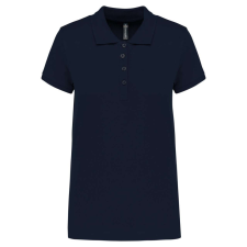 KARIBAN Női galléros piké póló, rövid ujjú, Kariban KA255, Navy-XL női póló
