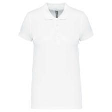 KARIBAN Női galléros piké póló, rövid ujjú, Kariban KA255, White-2XL női póló