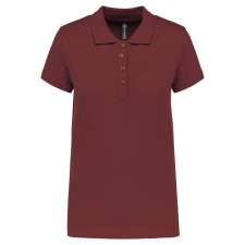 KARIBAN Női galléros piké póló, rövid ujjú, Kariban KA255, Wine-3XL női póló