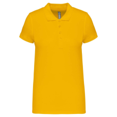 KARIBAN Női galléros piké póló, rövid ujjú, Kariban KA255, Yellow-3XL