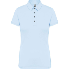 KARIBAN Női galléros rövid ujjú jersey póló, Kariban KA263, Sky Blue-XS női póló