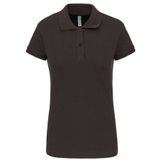KARIBAN Női galléros sztreccs piké póló, Kariban KA240, Dark Grey-S