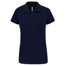 KARIBAN Női galléros sztreccs piké póló, Kariban KA240, Navy-XS