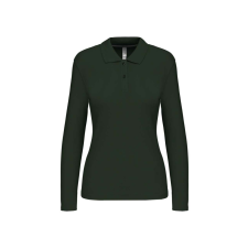 KARIBAN Női hosszú ujjú galléros piké póló, Kariban KA244, Forest Green-2XL női póló