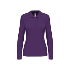 KARIBAN Női hosszú ujjú galléros piké póló, Kariban KA244, Purple-2XL női póló