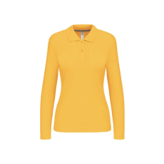 KARIBAN Női hosszú ujjú galléros piké póló, Kariban KA244, Yellow-2XL