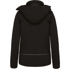 KARIBAN Női kapucnis, bélelt softshell kabát, Kariban KA651, Black-S női dzseki, kabát