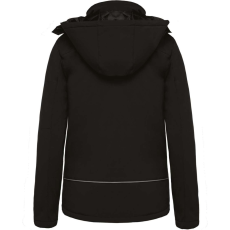 KARIBAN Női kapucnis, bélelt softshell kabát, Kariban KA651, Black-XS