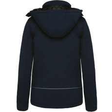 KARIBAN Női kapucnis, bélelt softshell kabát, Kariban KA651, Navy-M