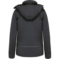 KARIBAN Női kapucnis, bélelt softshell kabát, Kariban KA651, Titanium-XS