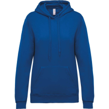 KARIBAN Női kapucnis pulóver, Kariban KA473, Light Royal Blue-S női pulóver, kardigán