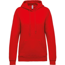 KARIBAN Női kapucnis pulóver, Kariban KA473, Red-XS