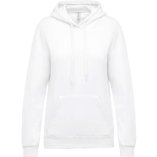 KARIBAN Női kapucnis pulóver, Kariban KA473, White-XS