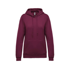 KARIBAN Női kapucnis pulóver, Kariban KA473, Wine-2XL