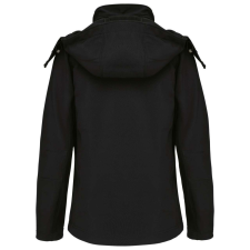 KARIBAN Női kapucnis softshell dzseki, Kariban KA414, Black-3XL női dzseki, kabát