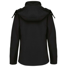 KARIBAN Női kapucnis softshell dzseki, Kariban KA414, Black-L