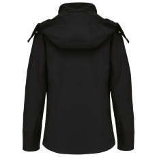 KARIBAN Női kapucnis softshell dzseki, Kariban KA414, Black-XL