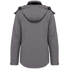 KARIBAN Női kapucnis softshell dzseki, Kariban KA414, Marl Grey-S női dzseki, kabát