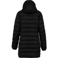 KARIBAN Női kapucnis steppelt kabát, Kariban KA6129, Black-M női dzseki, kabát