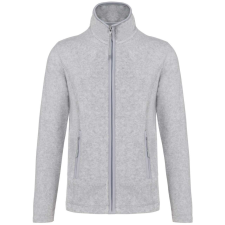 KARIBAN Női MAUREEN cipzáras polár pulóver, Kariban KA907, Ash Heather-4XL női pulóver, kardigán