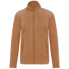KARIBAN Női MAUREEN cipzáras polár pulóver, Kariban KA907, Camel Heather-3XL női pulóver, kardigán